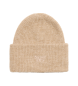 Superdry Bonnet beige doux en tricot côtelé