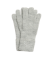 Superdry Guantes de punto de canalé suave gris