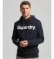 Superdry Klassisk sweatshirt med huva och Core-logotyp