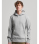 Superdry Graues Kapuzensweatshirt mit gewaschenem Vintage-Effekt