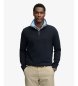 Superdry Essential Pique Half Zip Sweatshirt navy