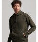 Superdry Sweatshirt com capuz, de corte largo, com costura verde em contraste