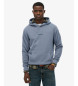 Superdry Sweat à capuche Micro Logo bleu Superdry Sweat à capuche Micro Logo bleu
