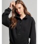 Superdry Tech-sweatshirt med halv lynls og flagermusrme sort