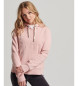 Superdry Vintage sweatshirt med hætte og præget logo i pink