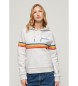 Superdry Sweat à logo arc-en-ciel gris