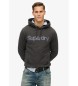 Superdry Sweat à capuche avec logo Core City noir