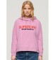 Superdry Sudadera logo Sportswear rosa