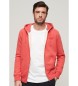 Superdry Sweatshirt med hætte, lynlås og logo Essential red