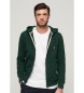 Superdry Hooded sweatshirt met rits en logo Essential groen