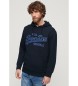 Superdry Langärmeliges Sweatshirt mit marineblauer Stickerei