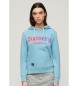 Superdry Rainbow blue tonal hooded sweatshirt