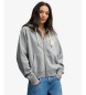 Superdry Gray Relaxed Crop Zip Hoodie