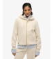 Superdry Beige Essential Logo hooded zip-up jumper