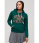 Superdry Fleece graphic hoodie Varsity green