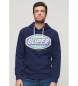 Superdry Grafisk sweatshirt Gasoline Workwear marinblå