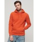 Superdry Sweatshirt com capuz e logótipo Essential laranja