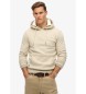 Superdry Essential Beige Sweatshirt med htte og logo