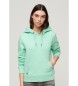 Superdry Sweatshirt med hætte og logo Essential green