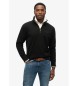 Superdry Sweatshirt à col Bakers avec logo Essentiel noir