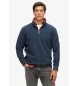 Superdry Sweatshirt avec col boulanger et logo Essential Navy