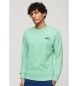 Superdry Sweatshirt med rund halsringning och logotyp Essential green