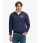 Superdry Sweatshirt med halv lynlås Gothic Varsity marineblå