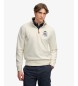 Superdry Beige Gothic Varsity sweatshirt med halv lynlås