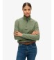 Superdry Polar Half khaki half-zip hoodie