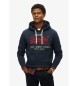 Superdry Sweat à coupe décontractée avec capuche et logo Vintage Heritage marine