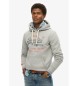 Superdry Sweat  capuche de coupe dcontracte avec logo Vintage Heritage gris