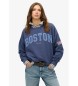 Superdry Athletic Essentials navy crew neck loose fit sweatshirt