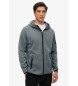 Superdry Locker sitzendes Kapuzensweatshirt mit ReiÃŸverschluss und blauem Tech-Logo