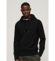 Superdry Sportswear sort baggy sweatshirt med prægede detaljer