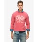 Superdry Sweat vintage rouge dÃ©lavÃ©