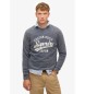 Superdry Sweat vintage bleu dÃ©lavÃ©