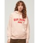 Superdry Sweatshirt solta Sport Luxe cor-de-rosa