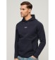 Superdry Løs sweatshirt med hætte og logo Sport Tech navy