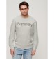 Superdry Løs sweatshirt med rund hals City grey