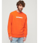 Superdry Sport los sweatshirt oranje