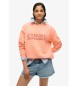 Superdry Sport Luxe løs sweatshirt koral