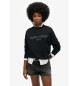 Superdry Sport Luxe ohlapna majica črna