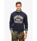 Superdry Athletic Essentials navy crew neck sweatshirt