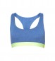 Superdry Organic cotton short bralette bra with large logo in blue