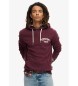 Superdry Sweatshirt Tattoo Back Graphic Loose Hood rødbrun