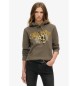 Superdry Tattoo Script graphic hoodie grey