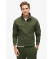 Superdry Sweatshirt verde tecnológica com meio fecho de correr