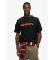 Superdry Camiseta de corte relajado con logotipo Tech negro