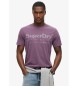 Superdry T-shirt con logo Venue lilla tono su tono