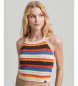 Superdry Top em croché com decote halter multicolorido